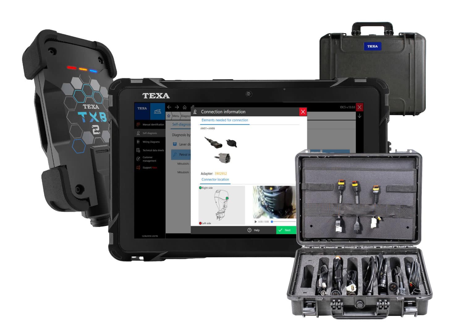 TEXA Nemo Light Marine Kit With Cables For Diagnostics